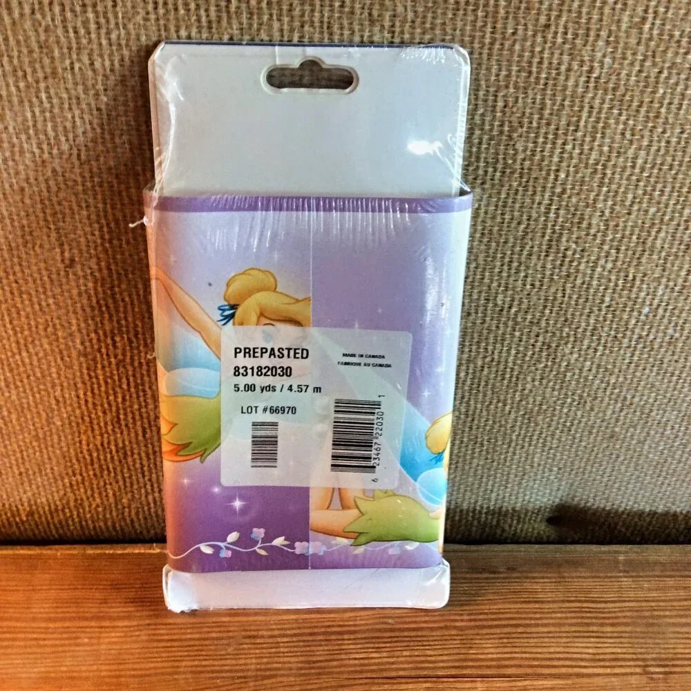 Disney Tinker Bell Wallpaper Border 5 Yards Pre-Pasted NIP Fairy Room Decor